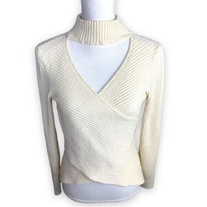 ASTR  The Label Faux Wrap Sweater L
